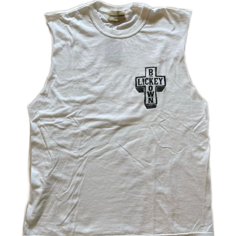 vintage dog tank （ホワイト） | LICKEY BROWN