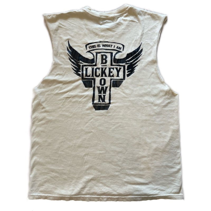 vintage dog tank （ホワイト） | LICKEY BROWN
