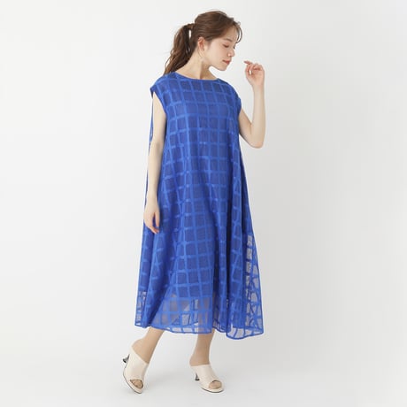 メッシュチェックAラインワンピース[62726161]capricious