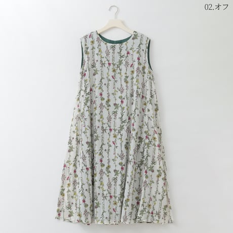 【リバーシブル】フラワーラインプリントワンピース

[41716392]natural mist