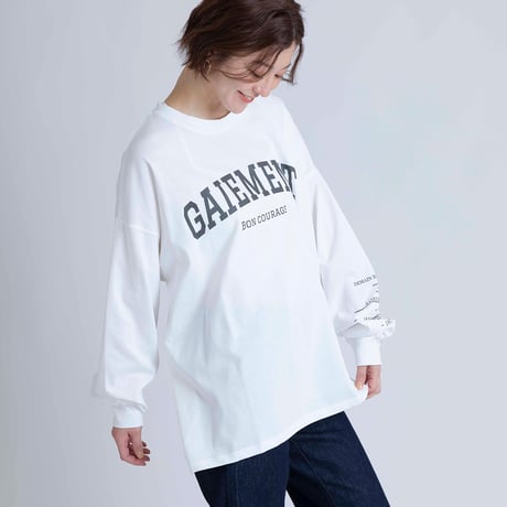 ロゴプリントオーバーロングTシャツ[15841031]オンライン限定