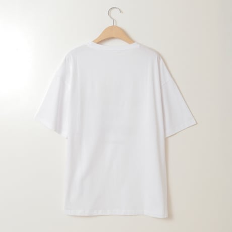 カラフルボタン&ロゴ刺繍Tシャツ[30111311]natural mist