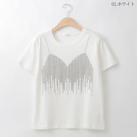 ビジューデザインクルーネックTシャツ

[14951296]&Noel