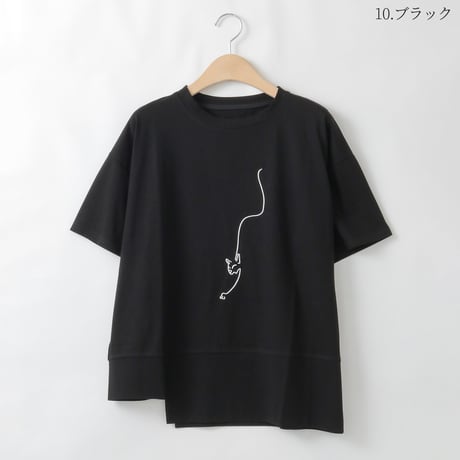キャット刺繍Tシャツ

[22031310]vivid