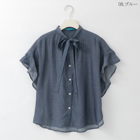 ボウタイフリルスリーブブラウス

[31813793]natural mist