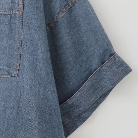 【洗える】デニムシアーオーバーシルエットブラウス

[71213792]natural mist