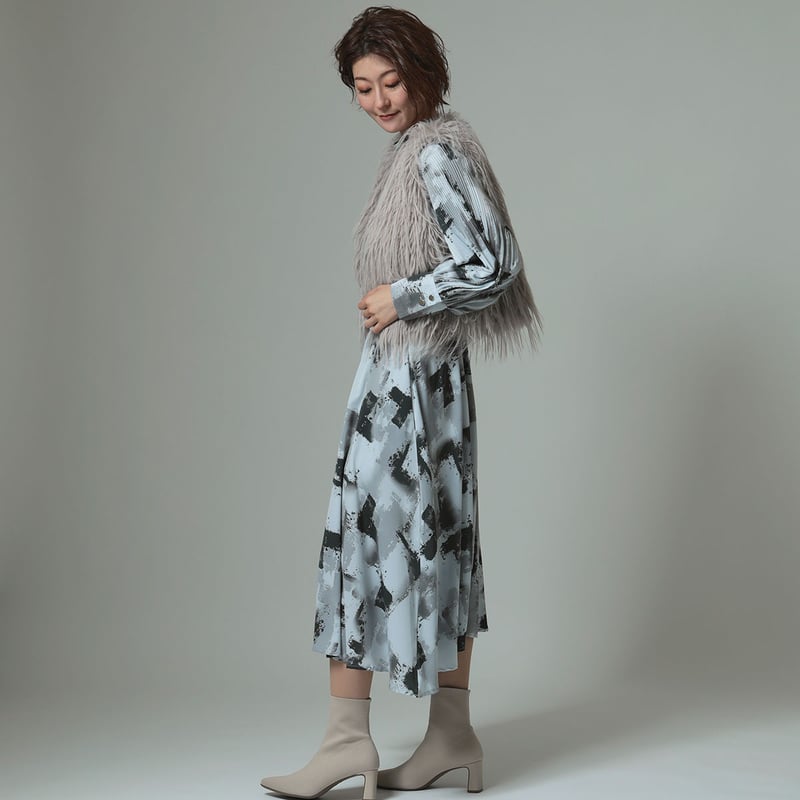 シャギーフェイクファーベスト [91112443]natural mist | natura