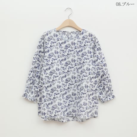 ボタニカルプリントコットンブラウス[41413089]natural mist