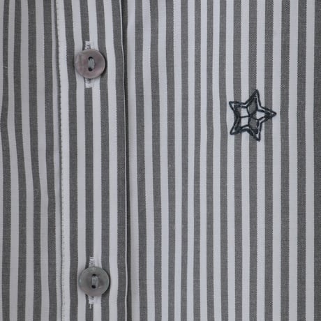 【洗える】ギャラクシー刺繍デザインシャツ[71213729]natural mist