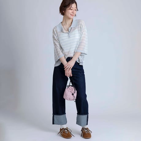 ボーダーシアーポロニット[15843033]オンライン限定
