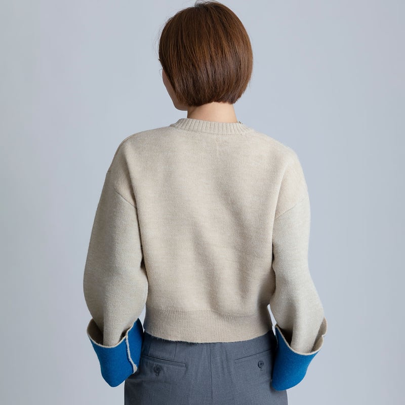 配色切り替えニットカーディガン[99942080]オンライン限定 | natural