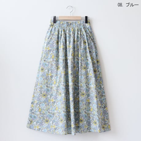 フラワープリントコットンローンスカート[41415071]natural mist