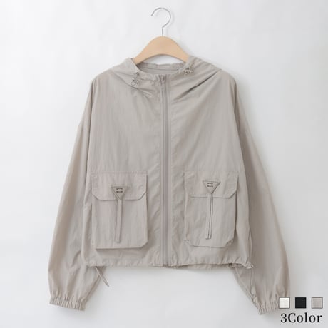 【洗える】ナイロンジップアップブルゾン  [41714446]natural mist