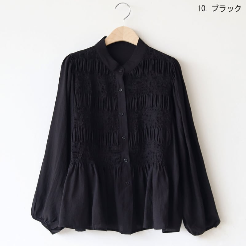 [新品]DEUXIEME CLASSE ボリューム袖 ブラウス ブラック F 新品]DEUXIEME CLASSE ボリューム袖 ブラウス ブラック F