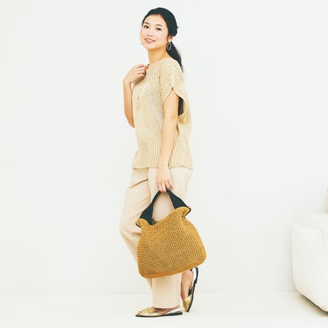 【日本製】スパンコールニットベスト[12912377]natural mist