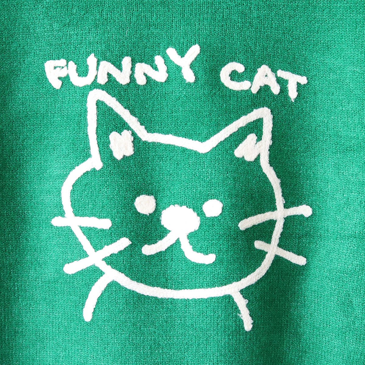 パーツ funnycat FUNNYCATニットプルオーバー[22032282]vivid | natural mist