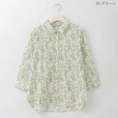 総柄プリント七分袖ブラウス

[41413753]natural mist