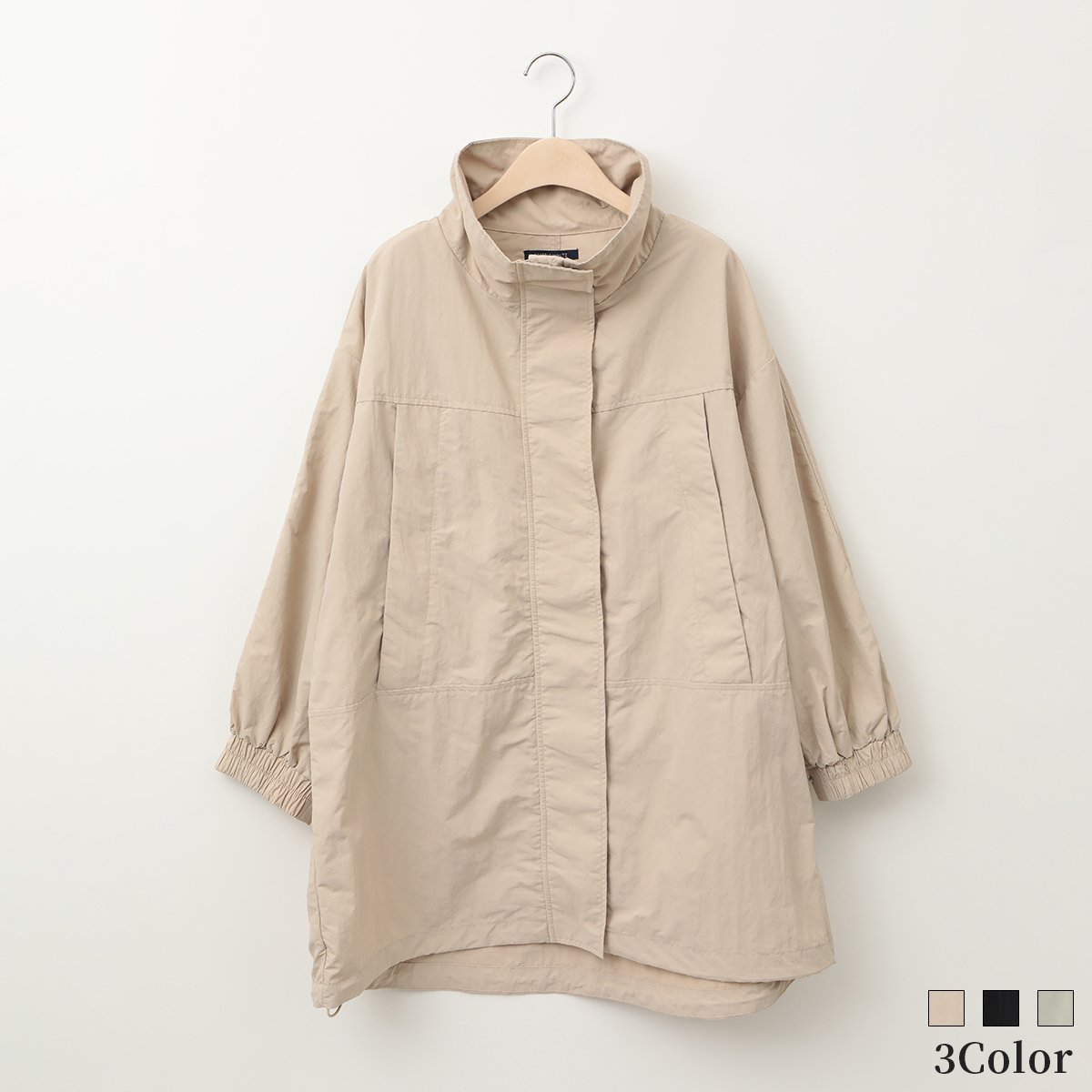 ナイロンスタンドカラーコート[90334236]vivid | natural mist Class