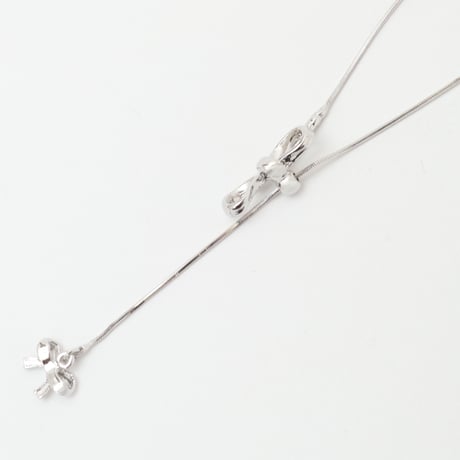 リボンモチーフY字ネックレス[91918141]natural mist