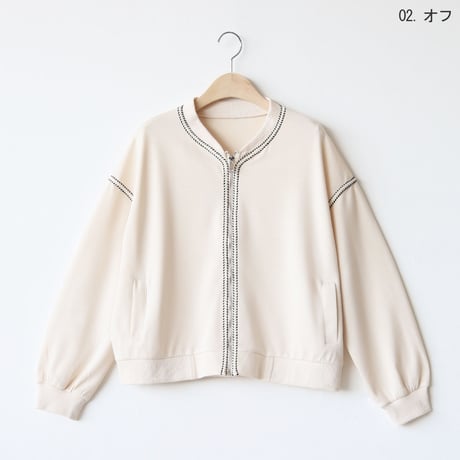コードアクセントジップアッププルオーバー[22034232]vivid