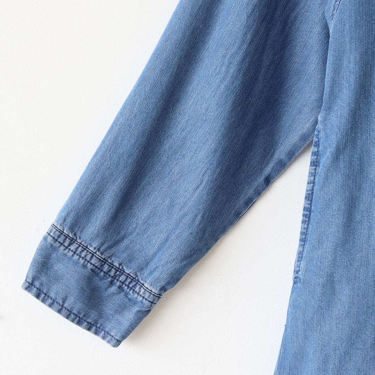 バンドカラーデニムシャツワンピース[33356265]＆Noel | natural mist