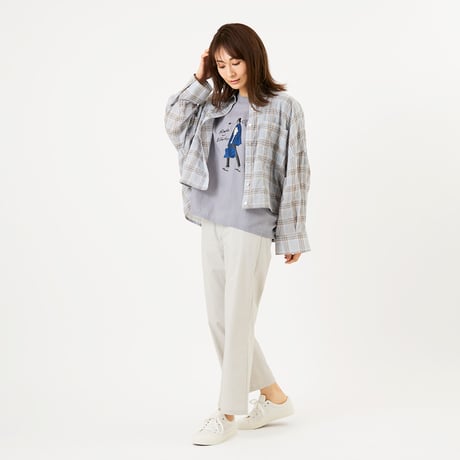 フロントボタンストレッチパンツ  [41717301]natural mist