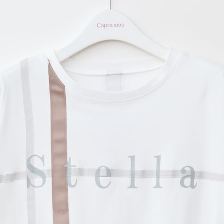 グログランリボンアクセントロゴTシャツ[41921166]capricious