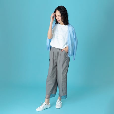 裾シアーサイドラインワイドパンツ

[62117313]natural mist