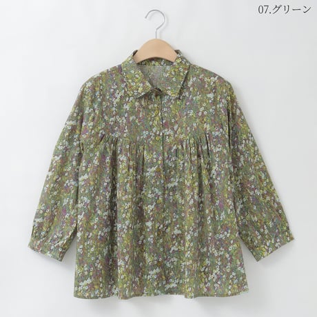 アートフラワープリントコットンブラウス

[41413579]natural mist