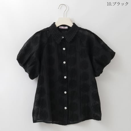 フラワー刺繍シアーブラウス

[14953438]&Noel