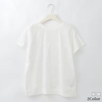 エンブロイダリーコットンシアーTシャツ

[22011545]natural mist