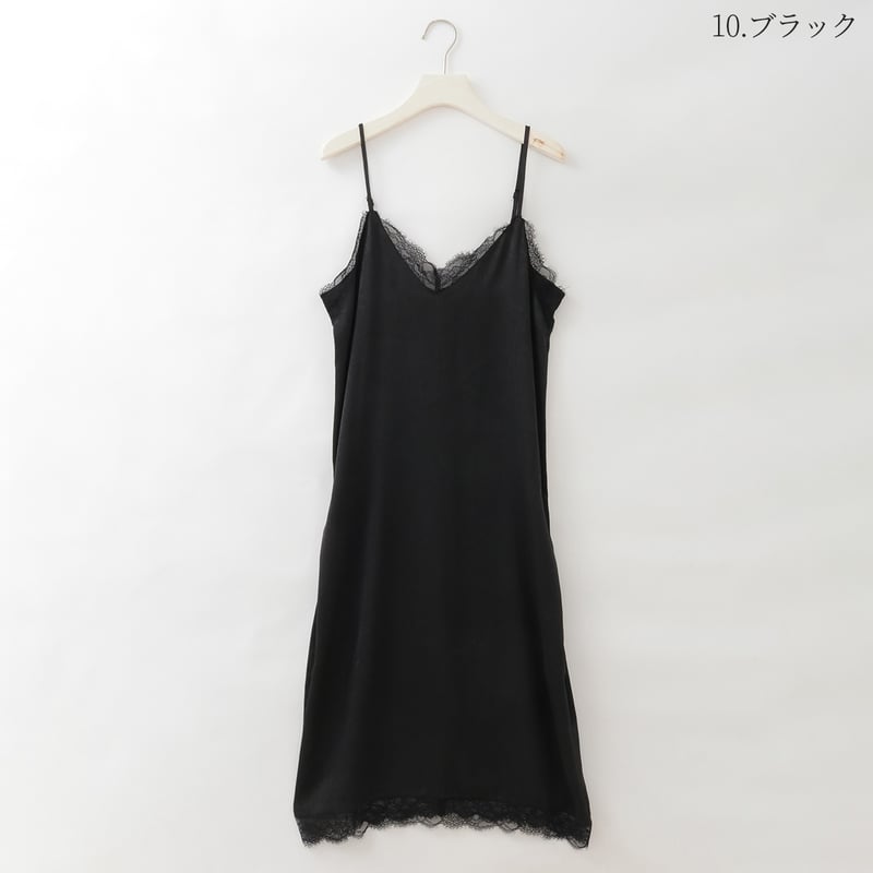 サテンレースワンピース [15856344]&Noel | natural mist Class