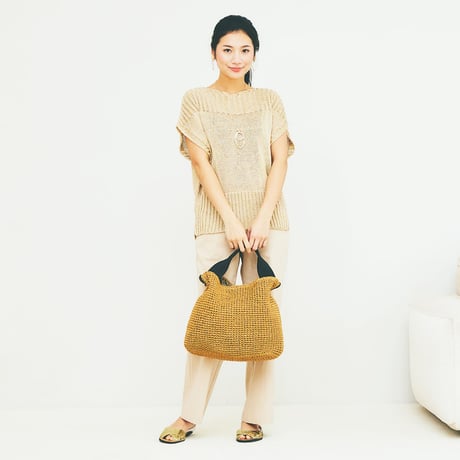 【日本製】スパンコールニットベスト[12912377]natural mist