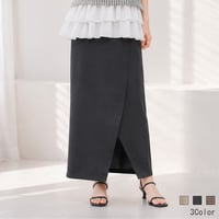 ラップ風カットロングスカート[15845034]オンライン限定