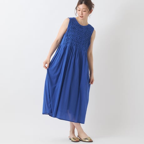立体タックノースリーブワンピース[61716250]natural mist