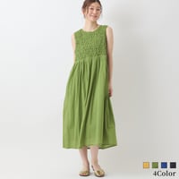 立体タックノースリーブワンピース[61716250]natural mist