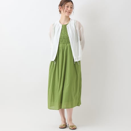 【洗える】メッシュ切り替えシアーブルゾン[41714287]natural mist