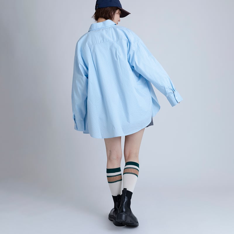 ストライプオーバーシャツ[15843027]オンライン限定 | natural mist Class