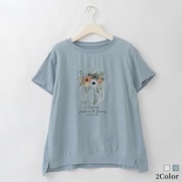 フラワーパンプキンプリント刺繍デザインTシャツ

[22011543]natural mist