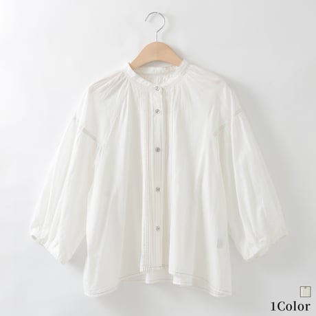 【洗える】ピンタックステッチデザインブラウス

[41713470]natural mist