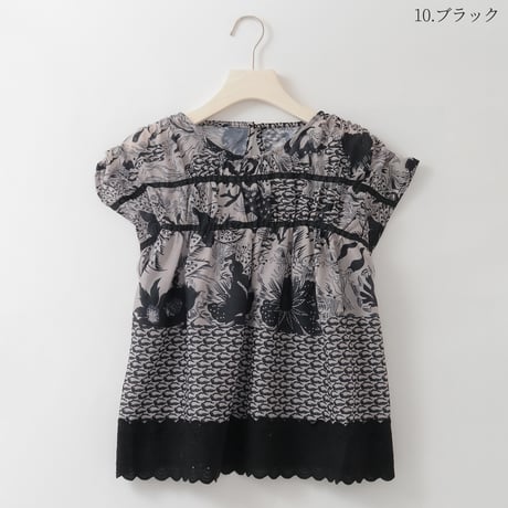 ボタニカルギャザーテープブラウス

[30113694]natural mist