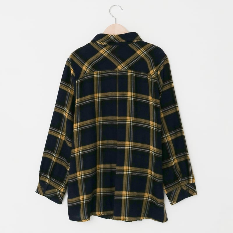 チェック柄コットンデザインシャツ [41413581]natural mist | natu