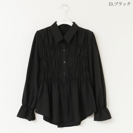 シャーリングデザインブラウス[62723281]capricious