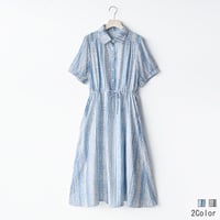 総柄デザインハーフスリーブワンピース[41416436]natural mist