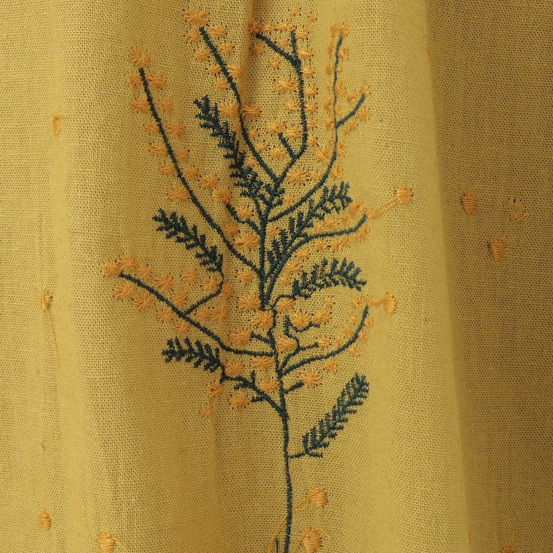 フラワー刺繍コットンリネンワンピース [61716365]natural mist | na