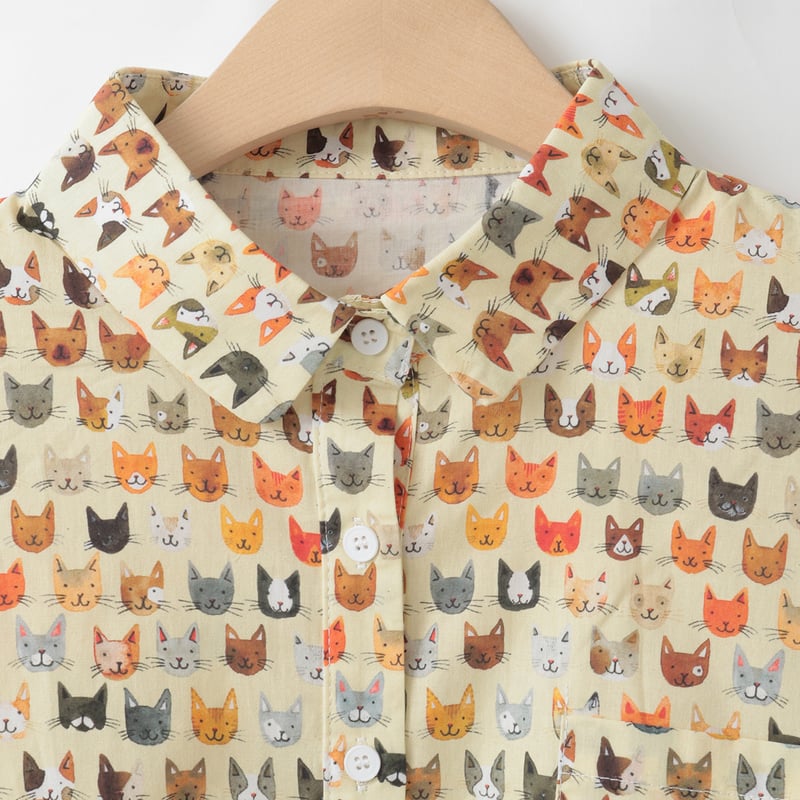 アソート総柄フェイスプリントシャツ [22033233]vivid | natural mi