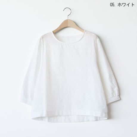スカラップ刺繍コットンブラウス[41413665_05]natural mist