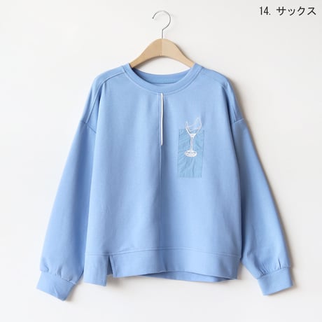 ワンポイントモチーフ刺繍プルオーバー[22031419]vivid