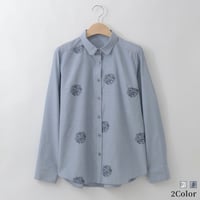 【洗える】フラワー刺繍デザインシャツ

[71213730]natural mist