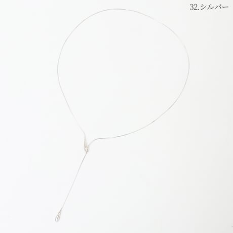ドロップモチーフY字ネックレス[91918145]natural mist